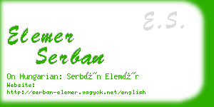 elemer serban business card